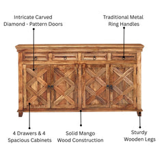 Neemrana Mango Wood Storage Sideboard