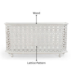 Marguerite Hand-Carved White Floral Credenza