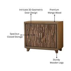 Grey Cheppi Mango Wood Cabinet