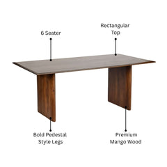 Olympia Mango Wood Dining Table