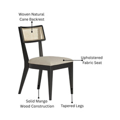 Manor House Cane and Upholstery Dining Chair