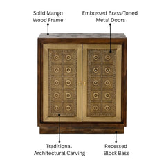 Kittur Mango Wood Shoe Cabinet