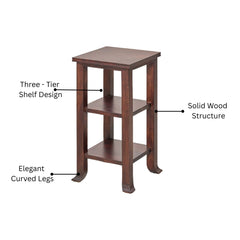 Sheetal Sheesham Wood Shelving Stool