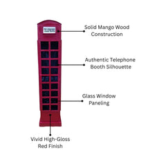 Cheshire Mango Wood Telephone Booth Bar Cabinet