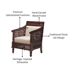 Lata Single Seater Sheesham Wood Sofa