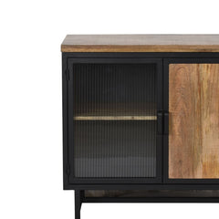 Bartram Mango Wood & Iron Cabinet