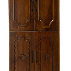 Handcrafted Mango Wood Carving Wardrobe