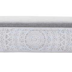 Carved Lace Storage Bench with Upholstered Top