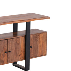 Modern Industrial Sheesham Wood Media Unit