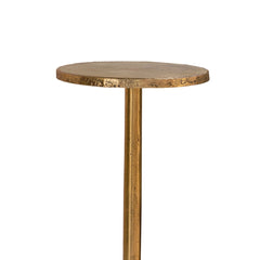 Ornate Gold Finish Metal End Table