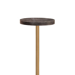 Aurelia Metal End Table with Marble Base and Top