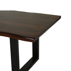 Sheesham Wood 6 Seater Dining Table with Metal Legs