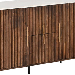 Karlen Reed Wooden Sideboard – Marble Top