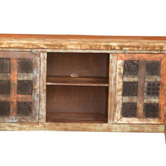 Print Block Rustic Mango Wood Entertainment Sideboard