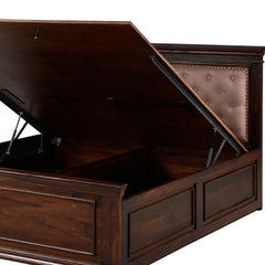 Royal Sheesham Wood Hydraulic Lift-Up Storage Bed
