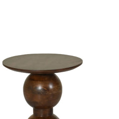 Modern Sculptural Wooden End Table