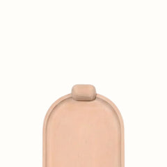 Handcrafted Elliptical Wooden Tray with Integrated Rounded Handles With Natural Finish - Medium