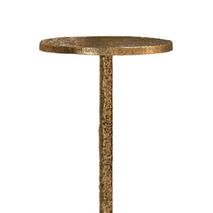 Modern Hammered Metal End Table