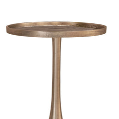 Contemporary Round Metal Accent End Table