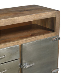 Detail Wooden & Metal Plasma Console