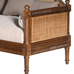 Amer Sofa Three Seater – A Colonial Charm in Solid Wood