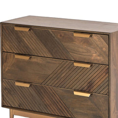 Edra Dark Mango Wood 3-Drawer Chest
