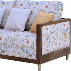 HC Three Seater Sofa – Elegant Printed Upholstery