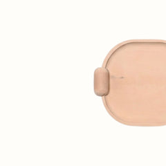 Handcrafted Elliptical Wooden Tray with Integrated Rounded Handles With Natural Finish - Small