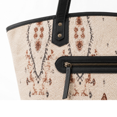 The Oasis Nomad Woven Kilim & Leather Tote