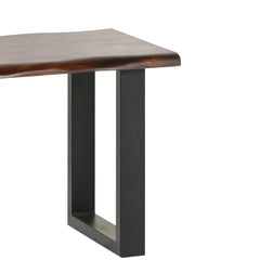 Sheesham Wood Lamp Table with Sleek Metal Legs
