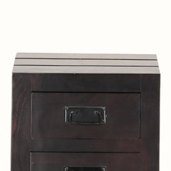 Jaipur Solid Sheesham Wood Bedside Table with 2 Drawers