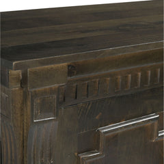 Tobias Classic Carved 3-Door Wood Sideboard