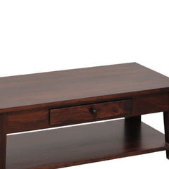 Aristotle Sheesham Wood Coffee Table with Drawer & Open Shelf