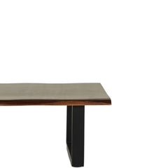 Sheesham Wood Coffee Table with Sleek Metal Legs