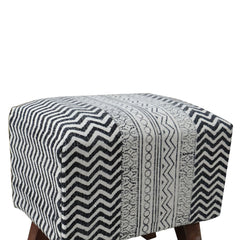 Annalise Wooden Upholstered Stool