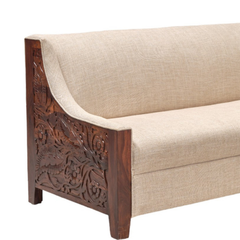 Savitri Sheesham Wood 3 Seater Sofa