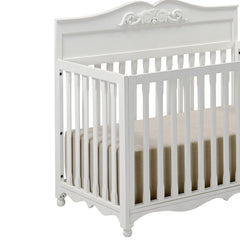 Luxury Vintage Baby Crib Crafted in Mango Wood & Fabric