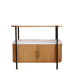 Karlen Mango Wood & Marble Bookshelf