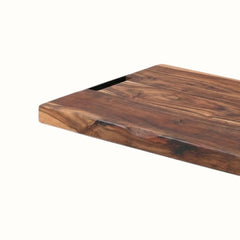 Artisan Sheesham Wood Chopping Board with Iron Side Handles - Large
