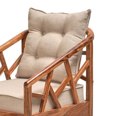 Blue City Single Seater Wooden Sofa
