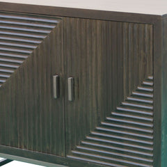 Esteban 2-Door Mango Wood & Iron Cabinet