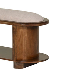 Wooden Shoe Rack with Cushion Seat