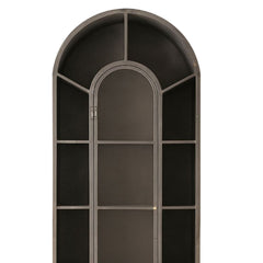 Donlin Tall Metal & Glass Cabinet