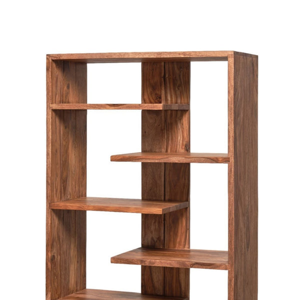 Live Edge Sheesham Wood Designer Book Rack