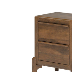 Skylan Mango Wood Bedside Chest with 2 Drawers
