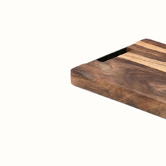 Artisan Sheesham Wood Cutting Board with Iron Side Handles - Small