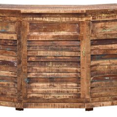 Sawan Rustic Mango Wood Shutter-Front Bar