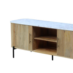 Karlen Mango Wood & Marble Top TV Unit