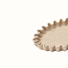 Hand-Carved Sunburst Mango Wood Tray - Small