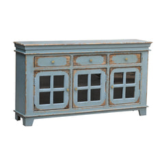 Kaedon Mango Wood & Glass Sideboard